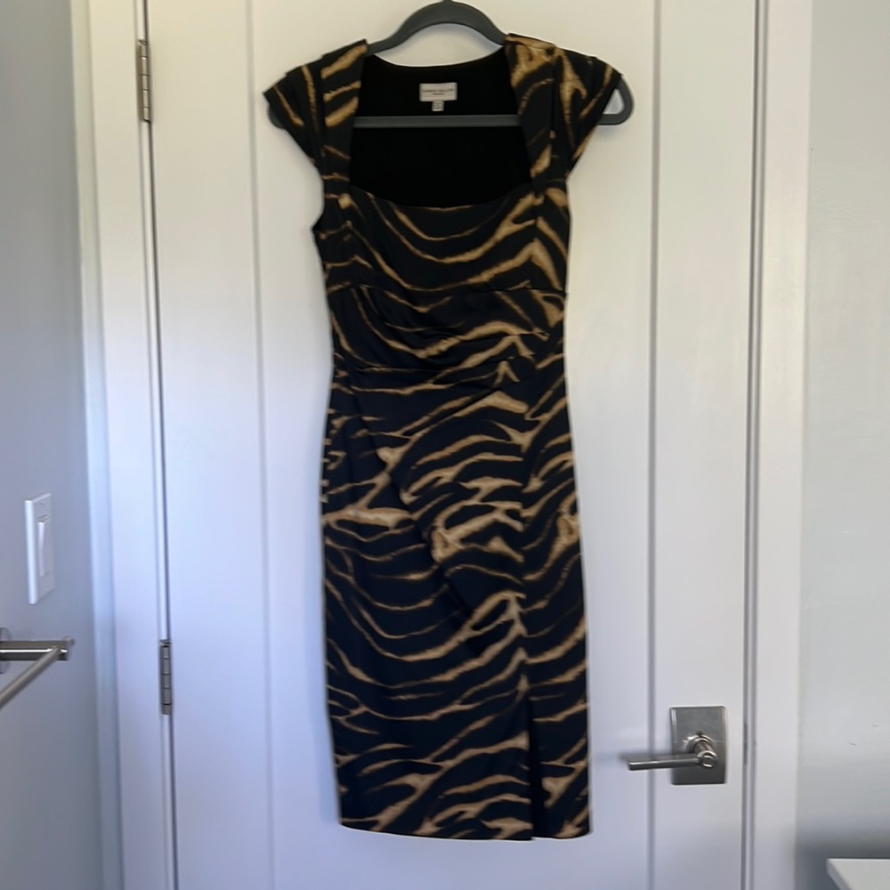 Karen Millen Animal Print Sheath Dress US 6 UK 10